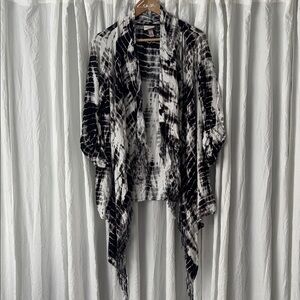 Knox Rose Monochrome Tie-Dye Cardigan